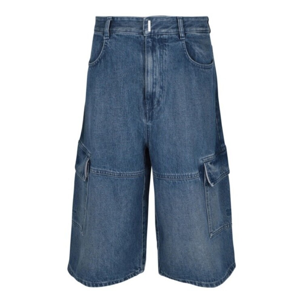 Givenchy Multicutted Denim Cargo Shorts - NWT